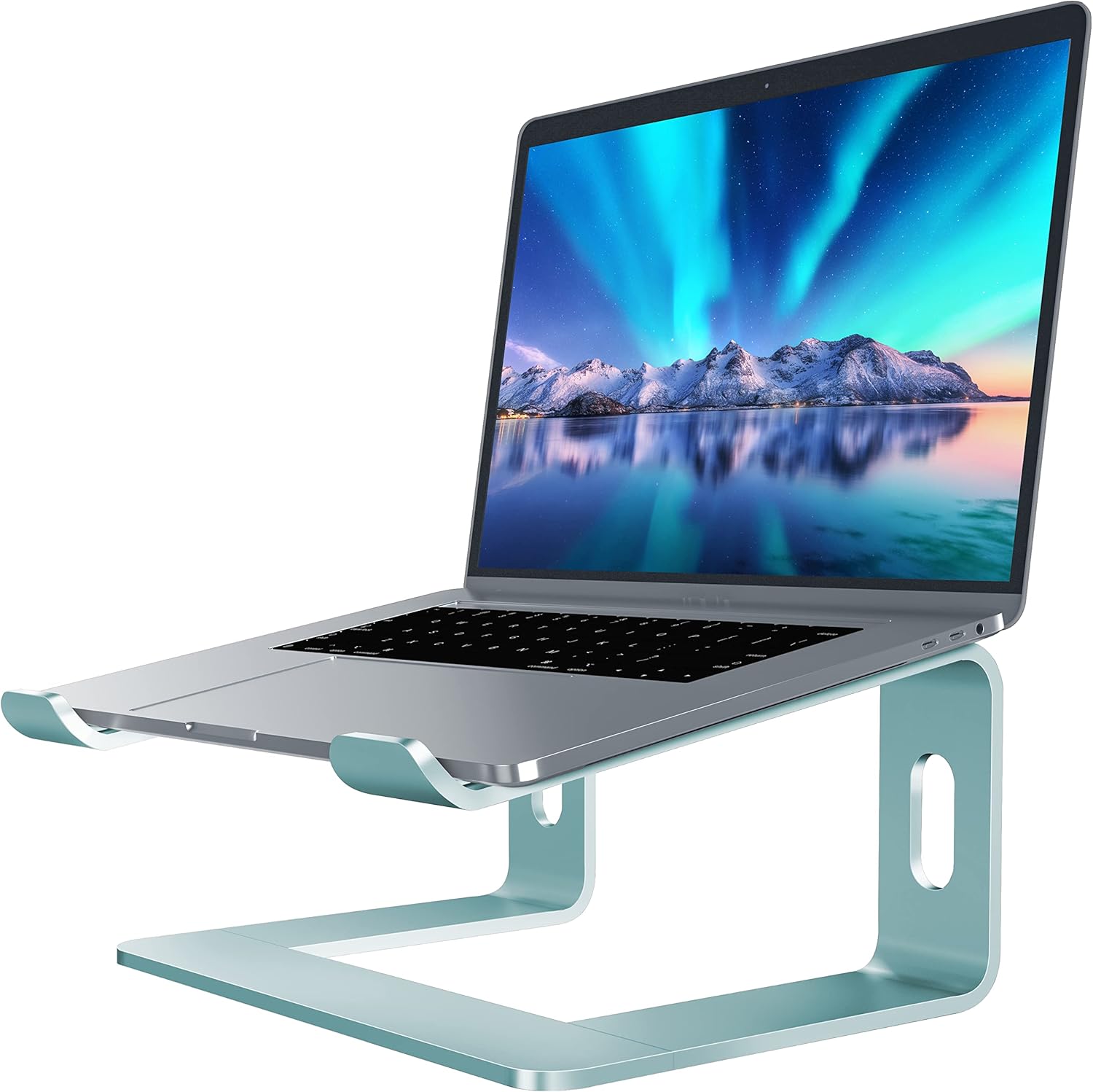 Ergonomic Aluminum Laptop Stand - Stylish Purple Riser for 10-15.6" Notebooks - Elevate Your Workspace!