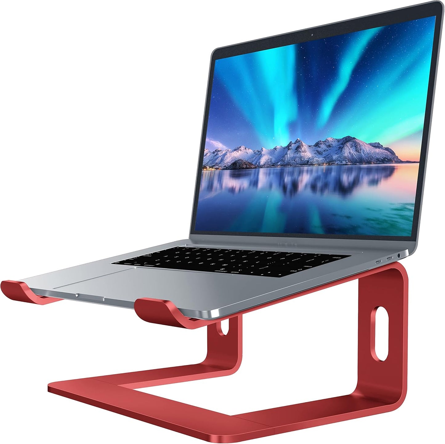 Ergonomic Aluminum Laptop Stand - Stylish Purple Riser for 10-15.6" Notebooks - Elevate Your Workspace!