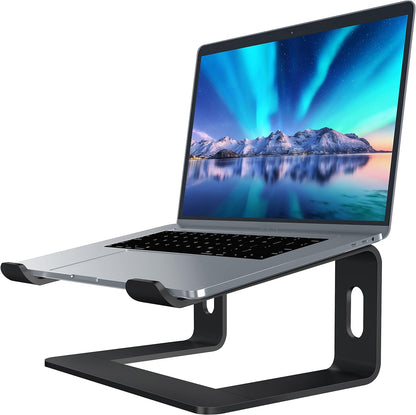 Ergonomic Aluminum Laptop Stand - Stylish Purple Riser for 10-15.6" Notebooks - Elevate Your Workspace!